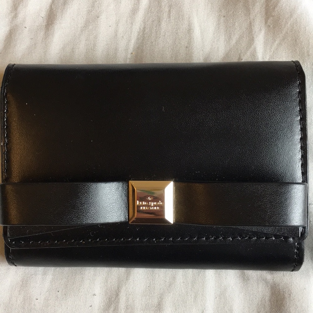 Kate spade black bow wallet